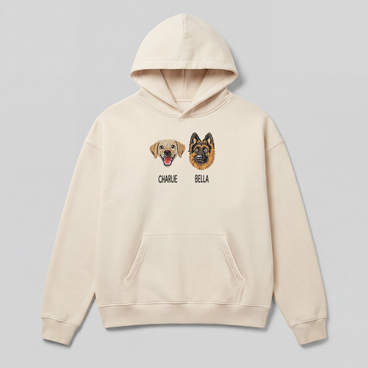 Custom Pet Embroidered Full - Color Hoodie