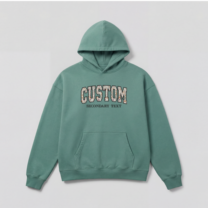 Floral Applique Custom Embroidered Hoodie