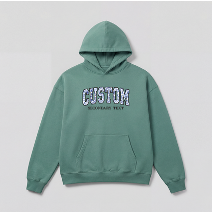 Floral Applique Custom Embroidered Hoodie