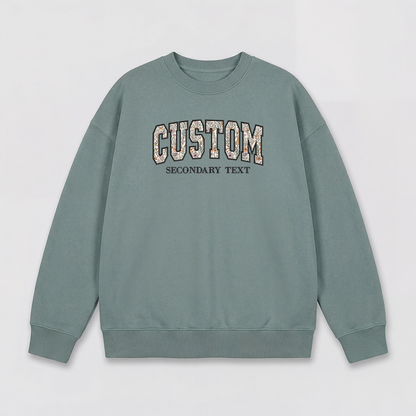 Floral Applique Custom Embroidered Sweatshirt