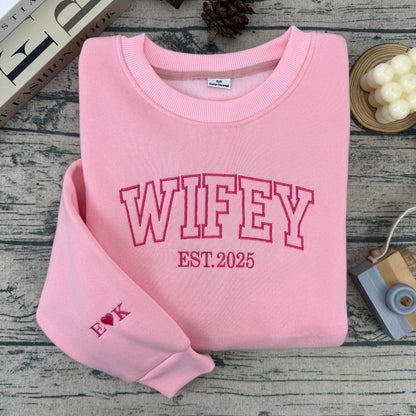 Wifey & Hubby Sweatshirt & Hoodie