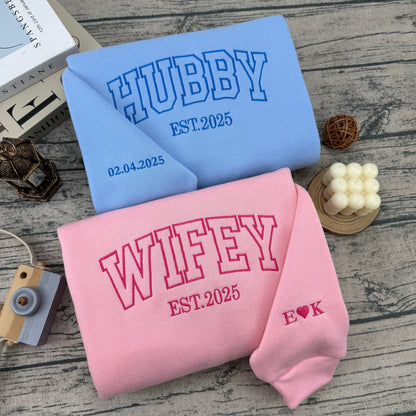 Wifey & Hubby Sweatshirt & Hoodie