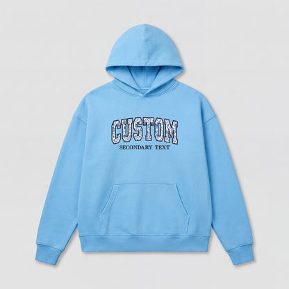 Floral Applique Custom Embroidered Hoodie