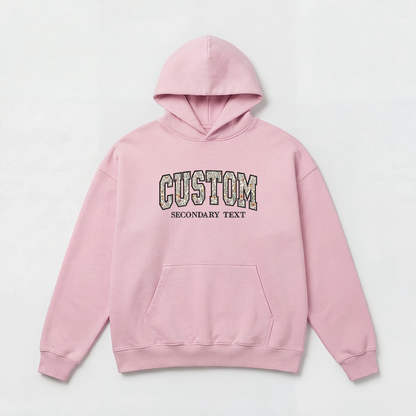 Floral Applique Custom Embroidered Hoodie