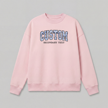 Floral Applique Custom Embroidered Sweatshirt