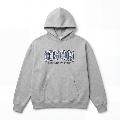 Floral Applique Custom Embroidered Hoodie