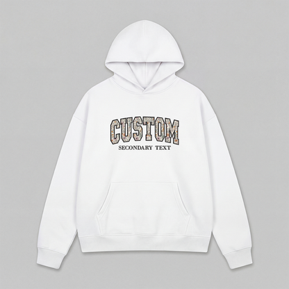 Floral Applique Custom Embroidered Hoodie