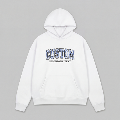 Floral Applique Custom Embroidered Hoodie