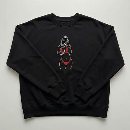 Spicy Custom Embroidered Photo Sweatshirt