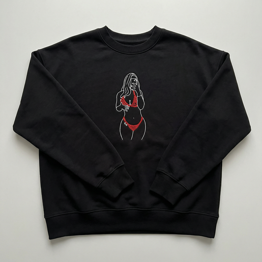 Spicy Custom Embroidered Photo Sweatshirt