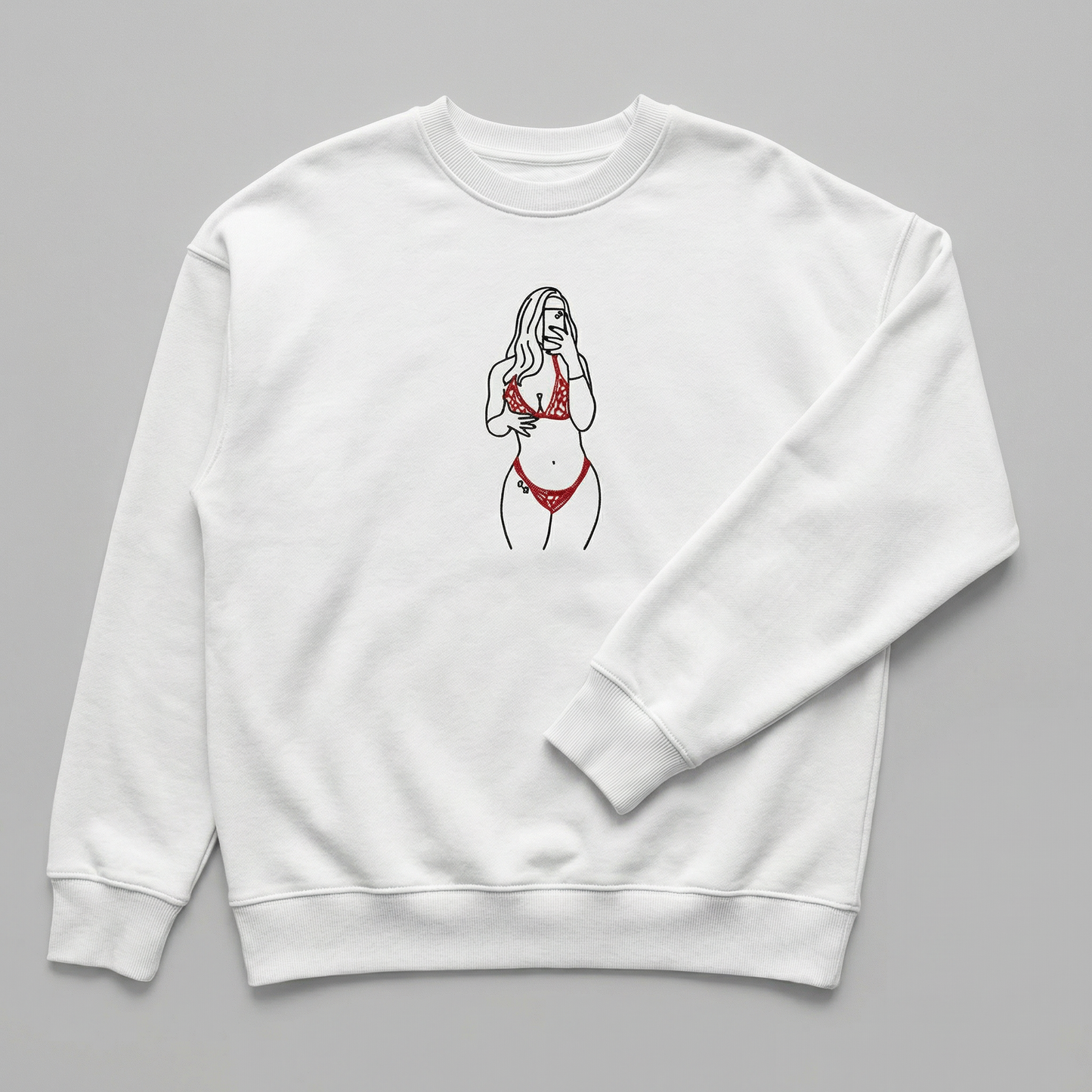 Spicy Custom Embroidered Photo Sweatshirt