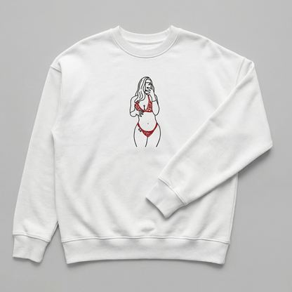 Spicy Custom Embroidered Photo Sweatshirt