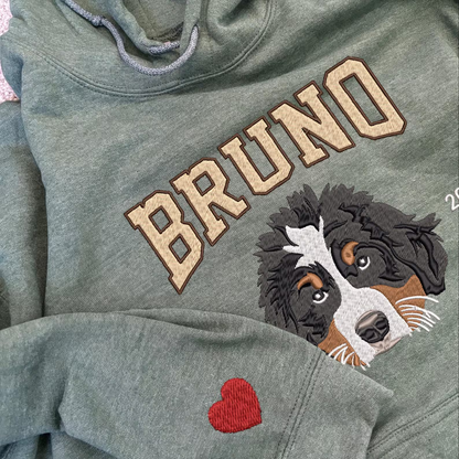 Custom Pet Embroidered Sweatshirt & Hoodie