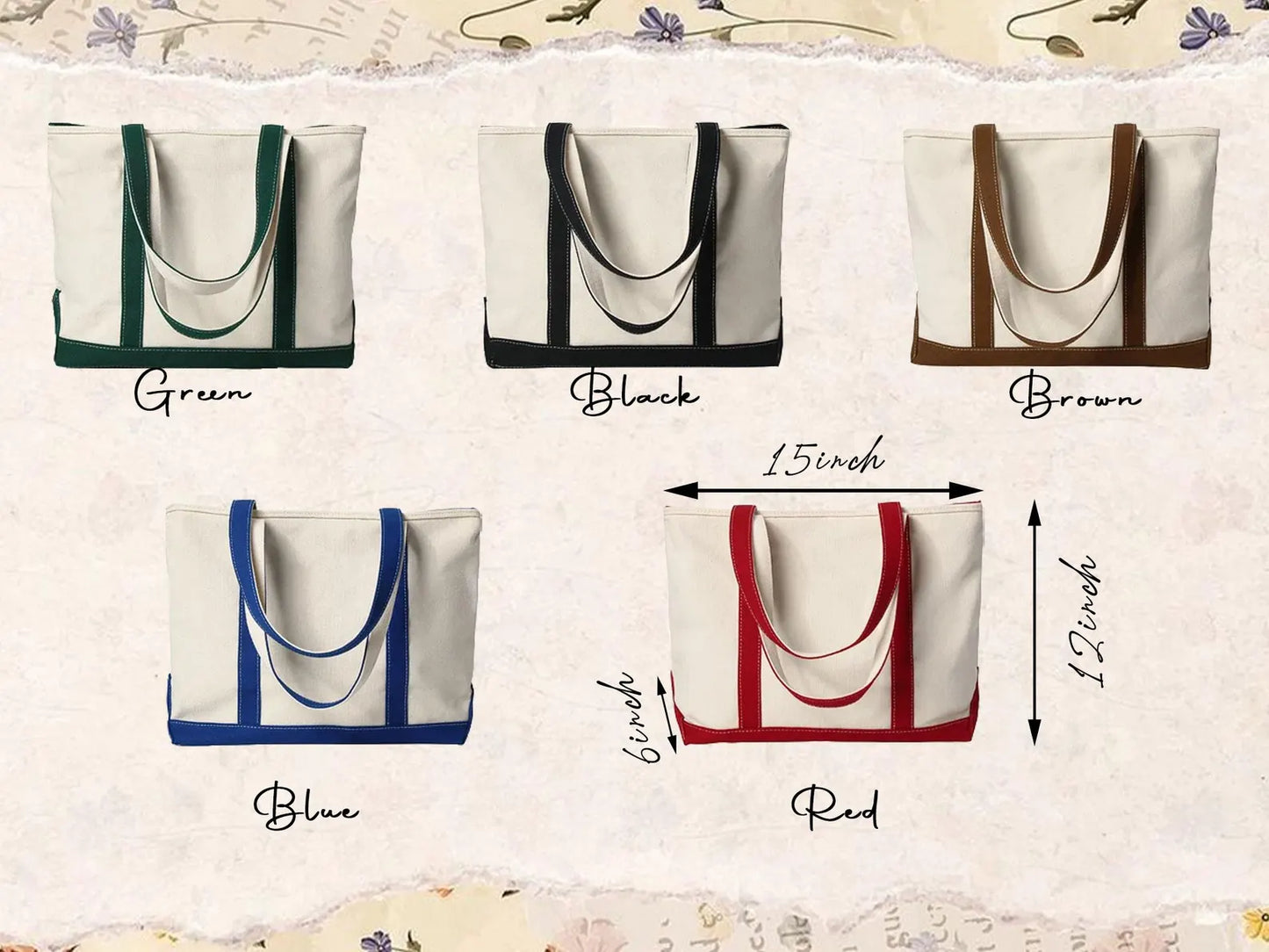 Custom Name Tote Bag