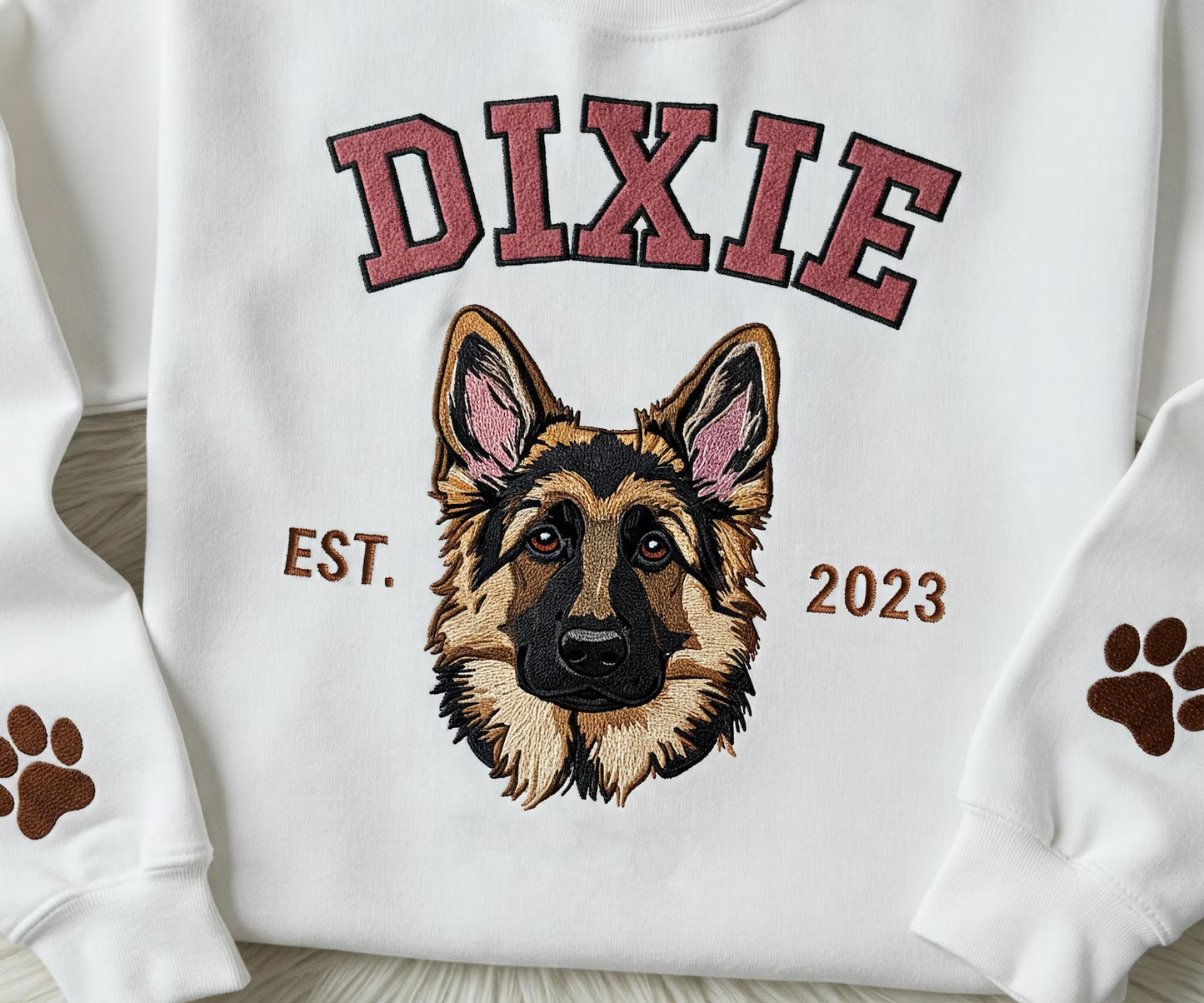 Custom Pet Embroidered Sweatshirt & Hoodie
