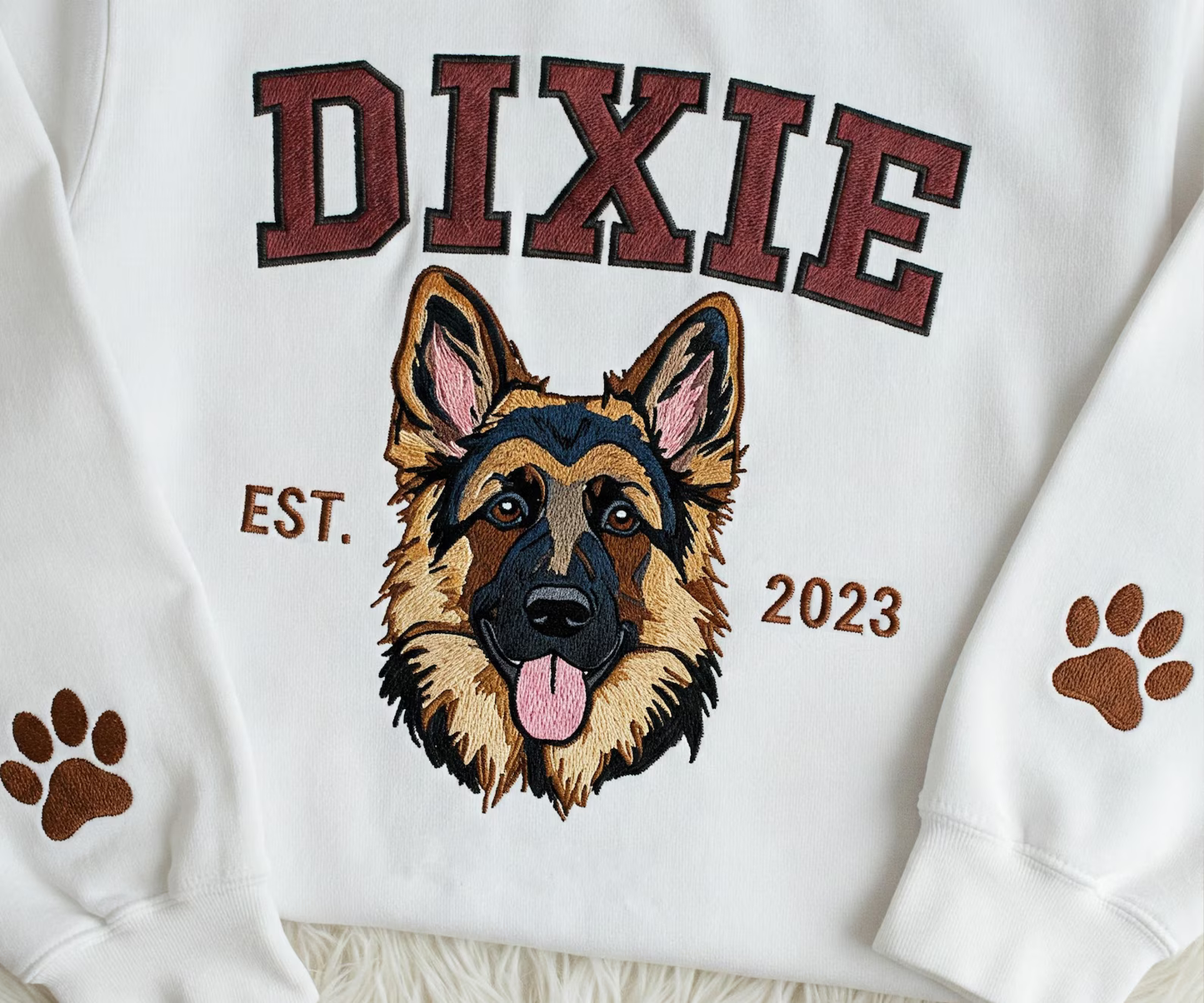 Custom Pet Embroidered Sweatshirt & Hoodie