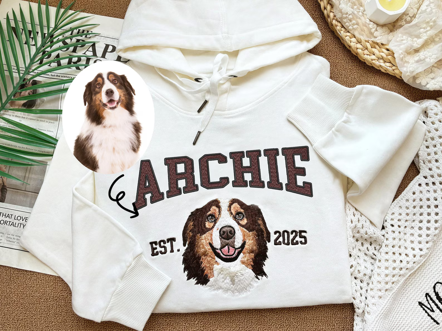 Custom Pet Embroidered Sweatshirt & Hoodie