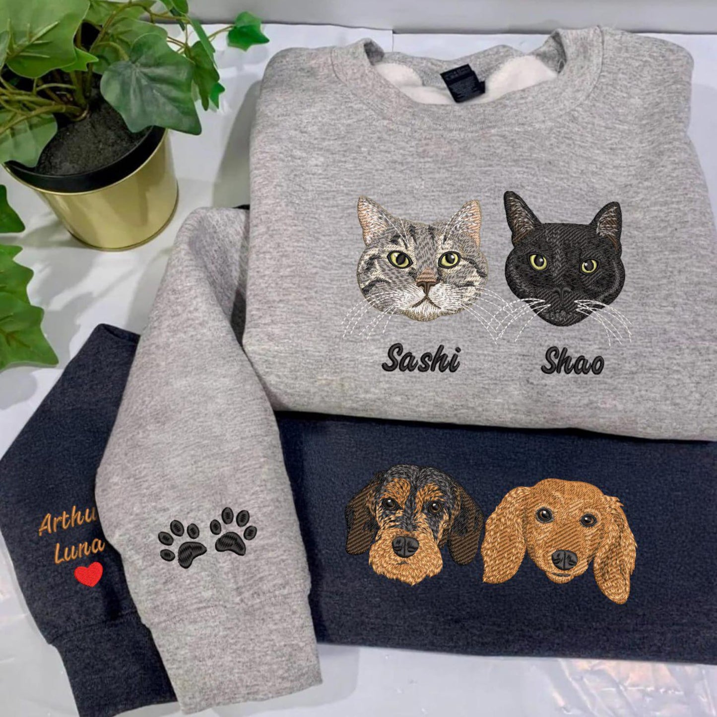 Custom Pet Embroidered T-Shirt